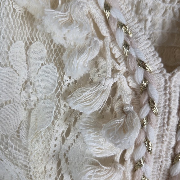 Cupshe NWT Crochet Dress Swim Coverup Boho Coquette Fairy Dainty Cream Medium - Picture 8 of 16